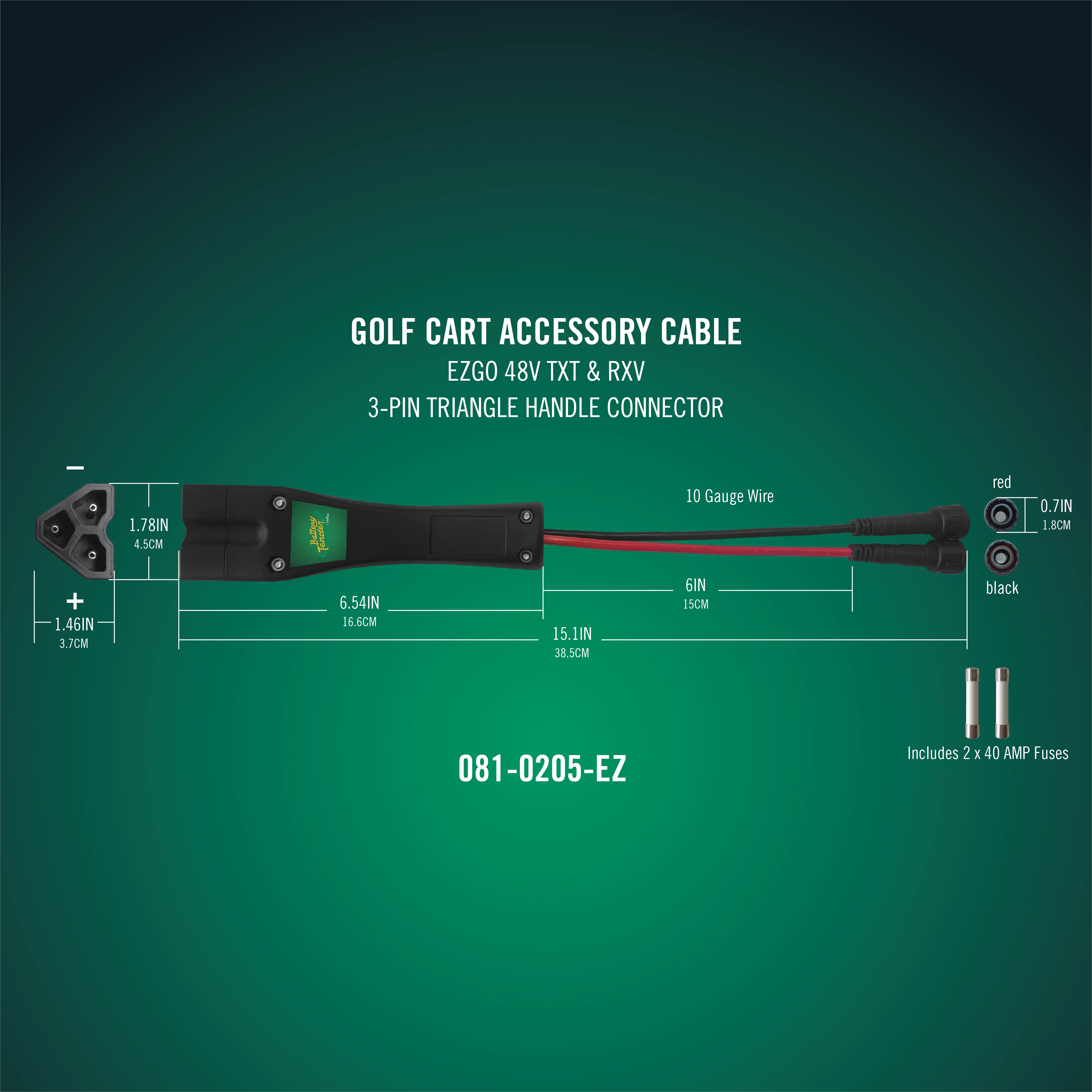 PowerPlus 48V E-Z-GO TXT/RXV 3-Pin Plug - Image 2